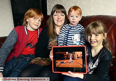 Elisabeth Farrand, with children Lucas (10) and Jessica (7), used information from the St John Ambulance video to save toddler Stevie’s life