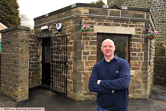 OPEN for business . . . Fred Linskey in his new store