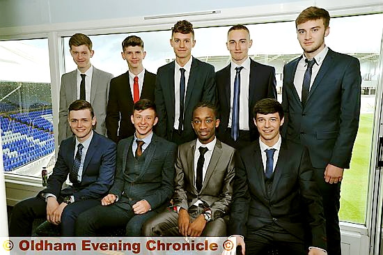 YOUNG HOPEFULS . . . from the left: Rory Middleton, James Sloane, Brad Kay, Callum O'Neill, Dylan King. Front: Ryan Leonard, Mason Fallon, Ronaldo Brown, Brendan Glackin YOUNG HOPEFULS . . . from the left: Rory Middleton, James Sloane, Brad Kay, Callum O'Neill, Dylan King. Front: Ryan Leonard, Mason Fallon, Ronaldo Brown, Brendan Glackin