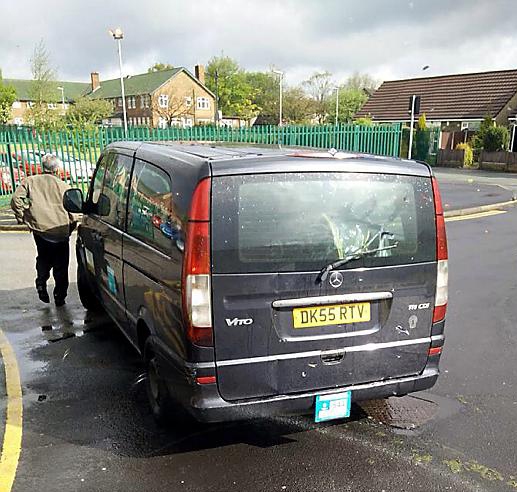 THE mini-bus into which the babies were loaded