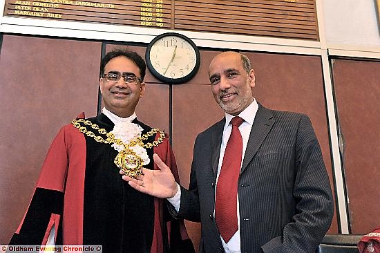 Mayor Making Cllr Ateeque - Ur -Rehman and Former Mayor Cllr Fida Hussain Mayor Making Cllr Ateeque - Ur -Rehman and Former Mayor Cllr Fida Hussain