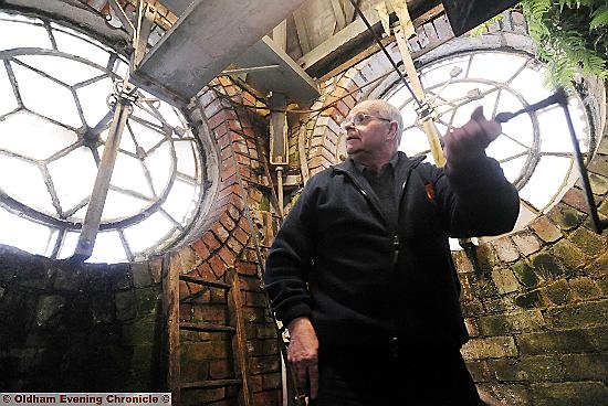 Maurice Brayford winds the clock. Pictured in 2012 by DARREN ROBINSON
