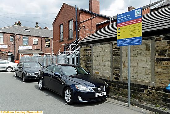 NOT marked bays: cars park at the perimeter of Westway car park