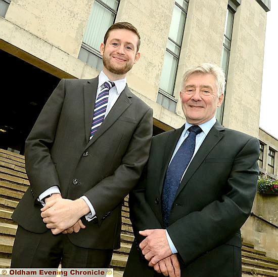 Interim Mayor of Greater Manchester Tony Lloyd (right) with Oldham West and Royton MP Jim McMahon