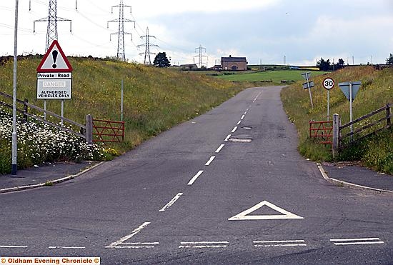 THIS access road to High Moor Quarry may soon be closed - leaving HGVs to negotiate tight bends past homes.