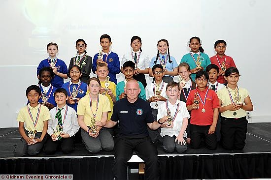 Pete Wild with members of the winning teams