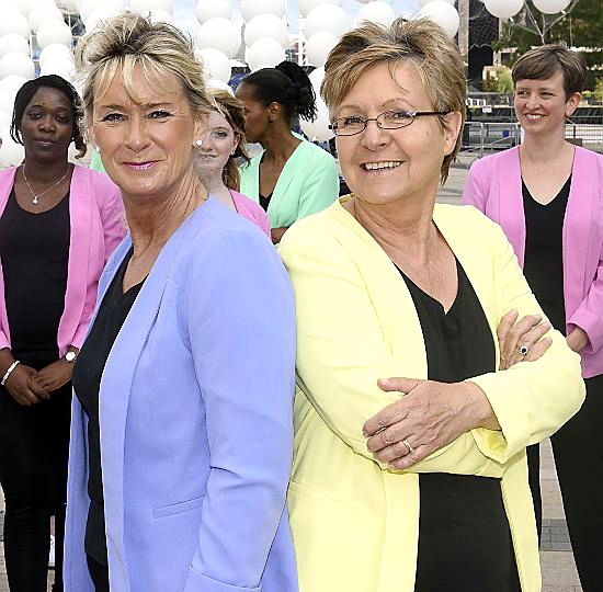 DANCERS Madeleine Fogg (left) and Linda Edwards