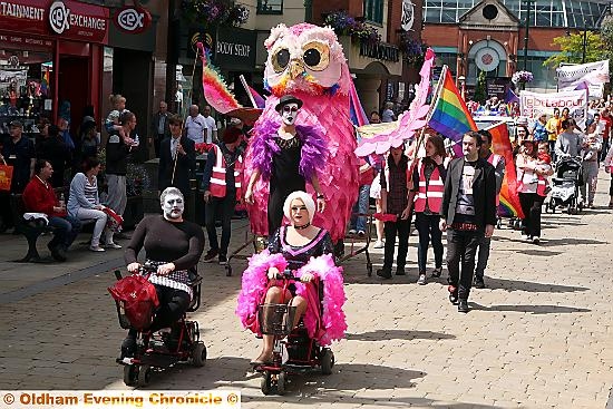 THE grand parade winds its way through the town centre.