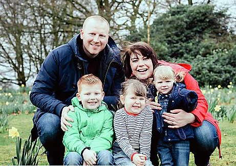 The family that blogs together... Dave and Colette Burgess and children Ben (5), Chloe (3) and Amy (19 months).