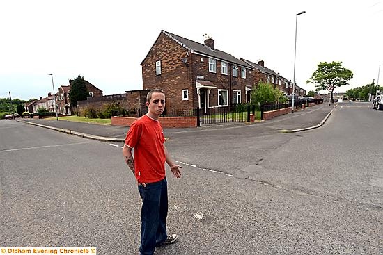 Limeside man Robert McManus at the scene of the accident.