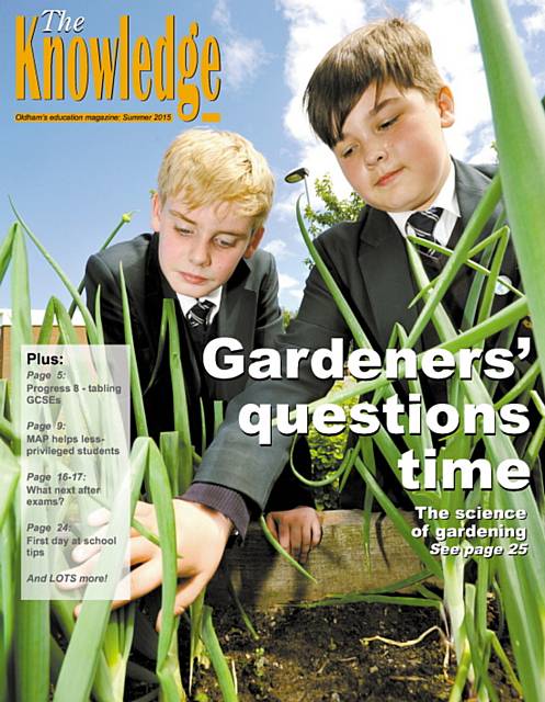 Front page of the August edition of The Knowledge