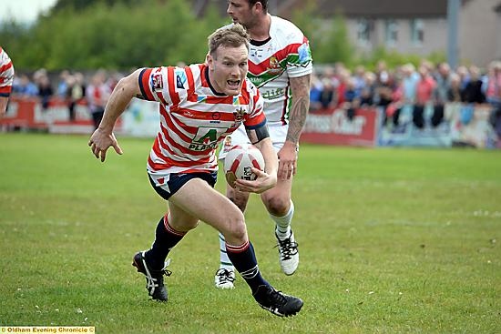 Richard Lepori goes in against Keighley, a game watched by a crowd of 888 at Whitebank.
