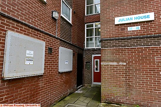 CLOSURE order . . . on a First Choice Homes flat at Julian House, Henshaw Street CLOSURE order . . . on a First Choice Homes flat at Julian House, Henshaw Street