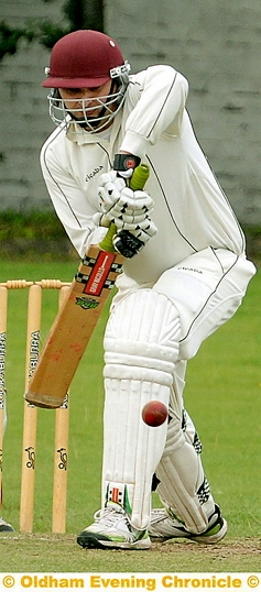 REARGUARD ACTION . . . Ian Dronsfield on his way to a brave 46 against Crompton on Sunday. REARGUARD ACTION . . . Ian Dronsfield on his way to a brave 46 against Crompton on Sunday.