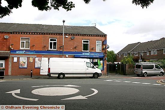 A man was knocked down and left for dead at this roundabout at the junction of Roman Road and Ashton Road East