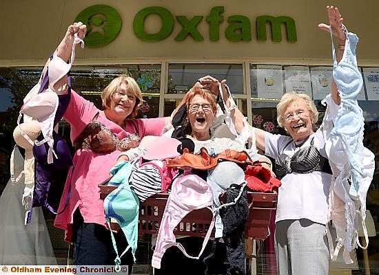 UPLIFTING DONATION: Anne Watson (centre), volunteer deputy manager of Oxfam, is delighted with the generous donation. With her are Vicky Lees (l) and Marjorie Bamforth from Oldham Inner Wheel. UPLIFTING DONATION: Anne Watson (centre), volunteer deputy manager of Oxfam, is delighted with the generous donation. With her are Vicky Lees (l) and Marjorie Bamforth from Oldham Inner Wheel.