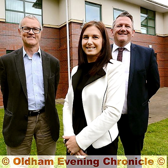 Chris Breakey (left), Joanne Nuttall and the man who nominated them, Glenn Drake-Owen.