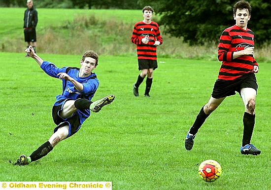 ON THE SLIDE: White House’s Kieran Glynn gets in a shot. ON THE SLIDE: White House’s Kieran Glynn gets in a shot.