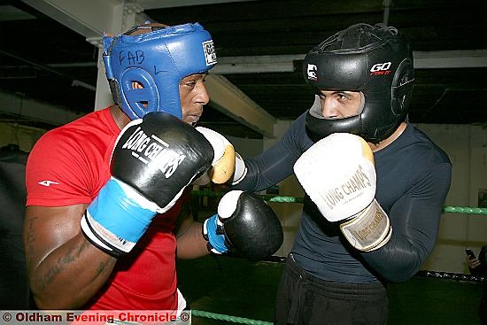 Pictured sparring with Marvin Greaves (left) is Remi Magnall. Pictured sparring with Marvin Greaves (left) is Remi Magnall.