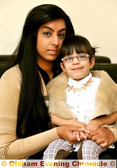 Amalia Amer and her mother Saima. Picture: Darren Robinson