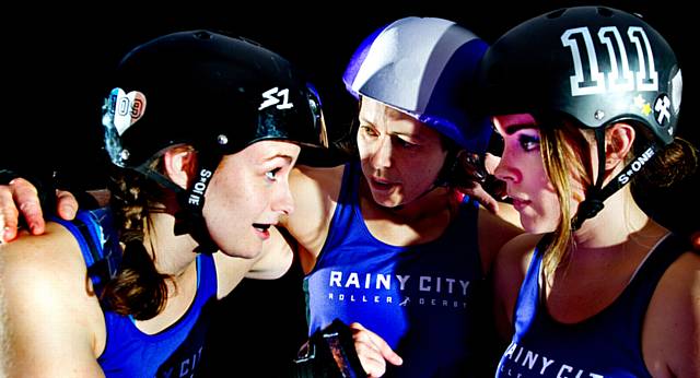 Rainy City Roller Derby's Fisher, Menace and Kate Push discuss tactics 