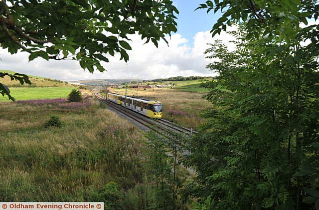 Metrolink tram at Beal Valley