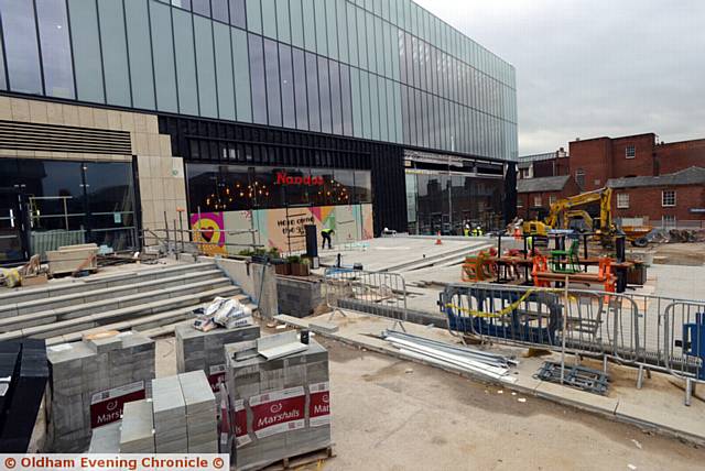 Work progressing on the restaurants etc. in the Odeon Cinema complex on Greaves Street.