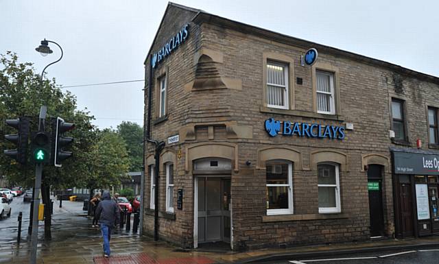 Barclays Bank in Lees is to close.. Barclays Bank in Lees is to close..
