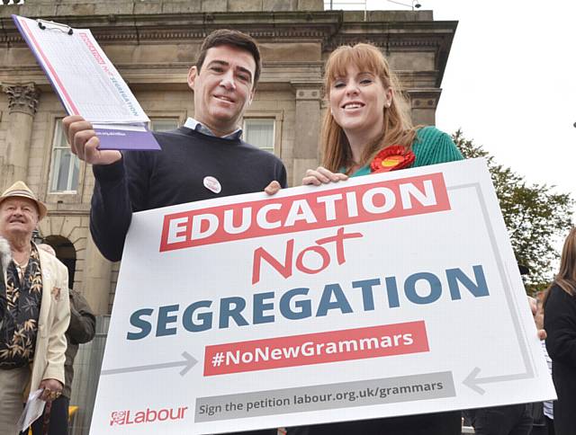 CAMPAIGN launch . . . Andy Burnham with Angela Rayner CAMPAIGN launch . . . Andy Burnham with Angela Rayner