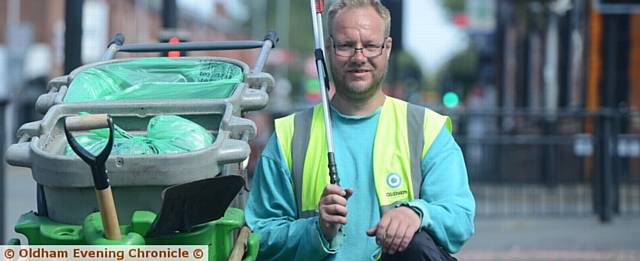 Pride in Oldham nominee Edward Szwandt, from Oldham street cleaning department. Pride in Oldham nominee Edward Szwandt, from Oldham street cleaning department.