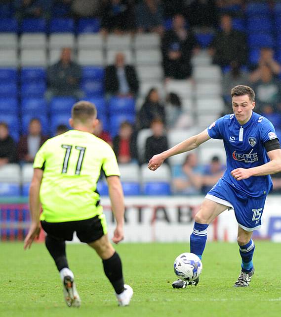 GEORGE EDMUNDSON . . . has been getting amongst the goals playing for Alfreton Town as well as putting in some impressive performances at the back