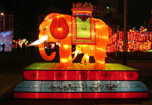 AN elephant . . . at the Mossley Festival of Light