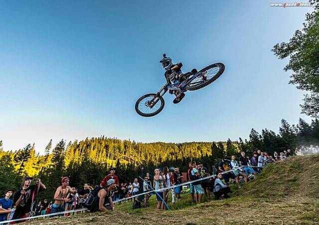 EXTREME sport . . .

Saddleworth-based Jack Reading in action