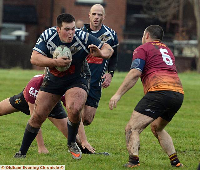 GET OUT OF MY WAY . . . Tom Wilson on the charge. PICTURES by TIM BRADLEY