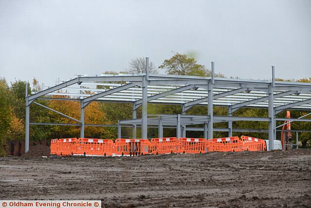 THE New Audi showroom being built on the site of the former Westhulme NHS HQ