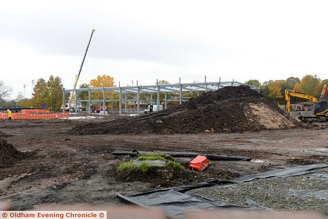 THE New Audi showroom being built on the site of the former Westhulme NHS HQ