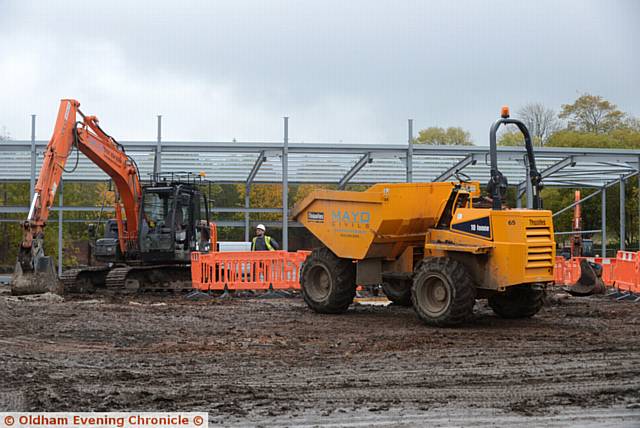 THE New Audi showroom being built on the site of the former Westhulme NHS HQ