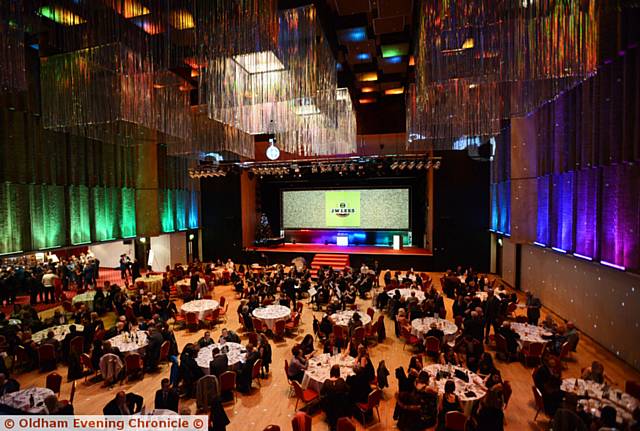 ALL LIT UP . . .  the Pride in Oldham Awards 2016, at the Queen Elizabeth Hall.
