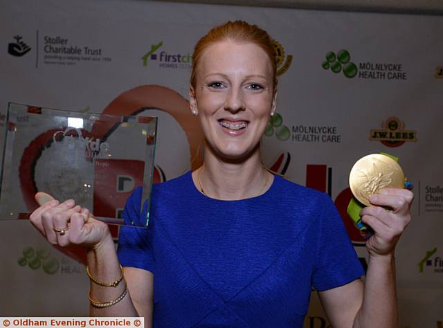 Pride in Oldham Awards 2016, at Queen Elizabeth Hall. Pic shows Special Recognition winner Nicola White, Olympic gold medal winner Rio 2016..