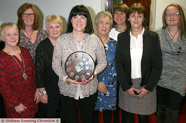 Oldham and District Ladies bowling league presentation night at North Chadderton bowling club, Oldham