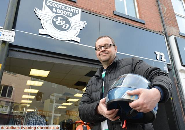 Yorkshire Street, for shopping feature. .'Scoots, Suits and Boots' owner Mick Harwood