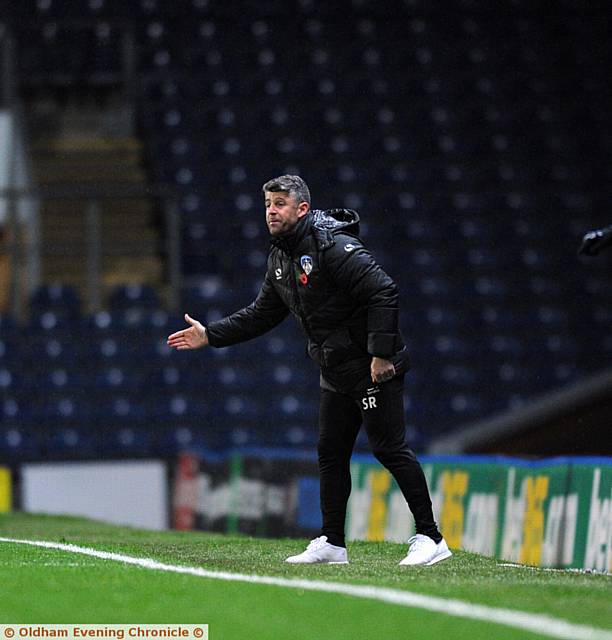 STEPHEN ROBINSON . . . working hard to lift Athletic's fortunes STEPHEN ROBINSON . . . working hard to lift Athletic's fortunes