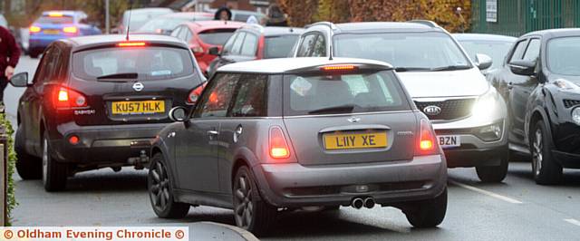 Traffic problems near St. Edward's and Hey with Zion Primary Schools in Lees. Pic shows Beckett Street.