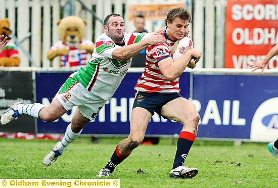 JON FORD . . . took a blow to the head performing a tackle at Keighley.