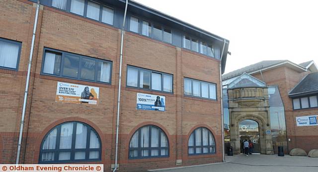 Oldham Sixth Form College exterior.
