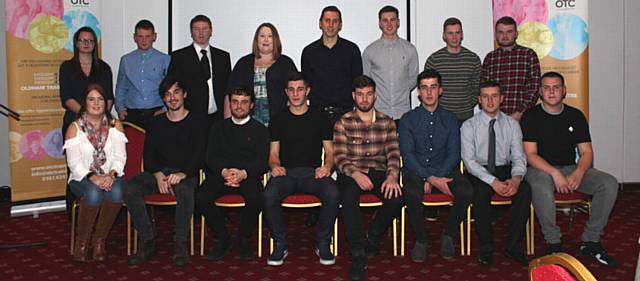 SUCCESS . . . (back, from left) Rachel Jessop, Jamie Ripley, Christopher Walsh, Amy Partridge, Anthony Williams, Harry McNamara, George McNamara and Harrison Smith. Front: Adrianne Dineley, Matthew Saville, Jonathan Brown, Thomas Jackson, Christopher Brooks, George Shaw, Daniel Branson and Declan Kay
