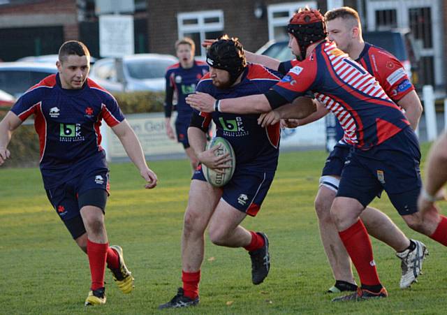 Oldham RU firsts Cameron Wood v Carlisle 5-11-16