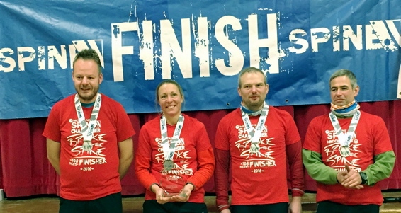 The Oldham Mountain Rescue Team competitors, from left, David Wyatt, Nicky Torr, Iain Airth and Chris Maylor.