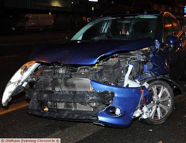 Crash involving a Toyota taxi (pictured) and a Ford Fiesta on Drury Lane / Manchester Road, Chadderton.