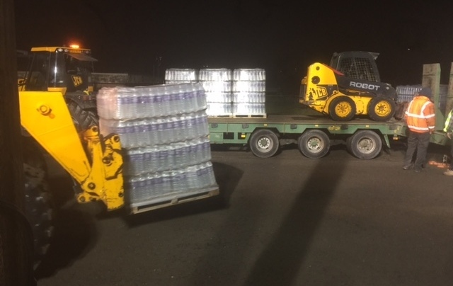 UNITED Utilities staff load water on to lorries at 5am today UNITED Utilities staff load water on to lorries at 5am today